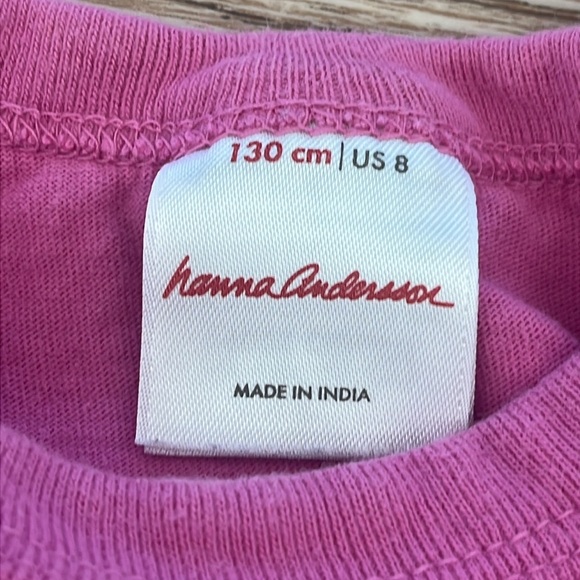 Hanna Andersson Pink Zebra Tank Top‎ Girls Size 8 100% Cotton Summer Shirt - Picture 3 of 6